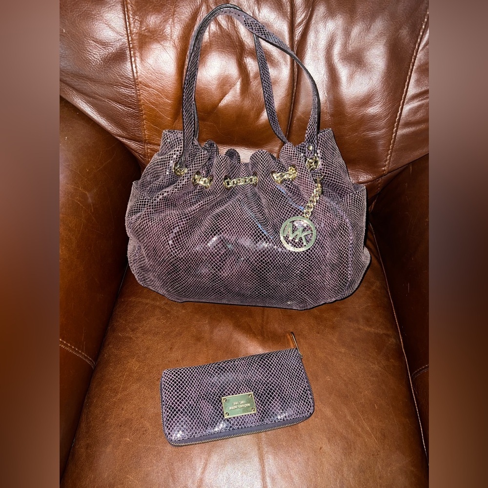 Michael Kors Python Embossed Leather Jet Set Chai… - image 2